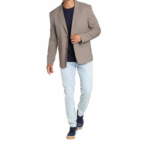 NEW JACHS NEW YORK marquis stretch blazer in tan - Picture 5 of 5